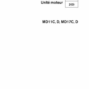 7739360 M.ATELIER MD11C, D & MD17C, D Unité Moteur